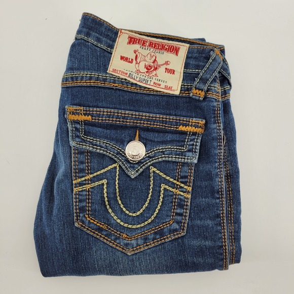 True Religion Denim - True Religion Billy Super T Jeans‎ 28 Blue Low Rise Bootcut Denim Womens